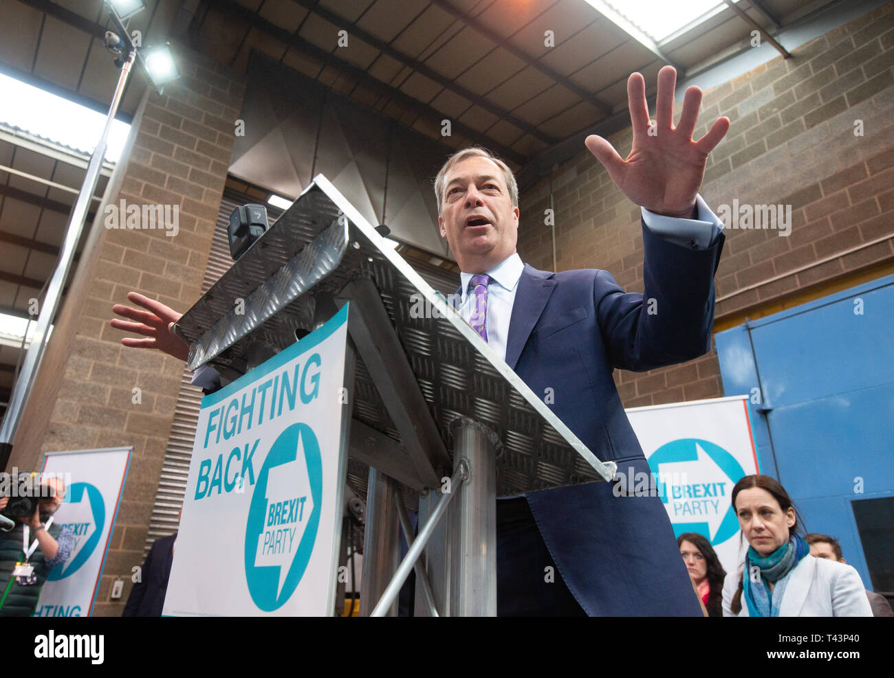 Nigel Farage, Party Leader of the newlyFormed Brexit Party, officially