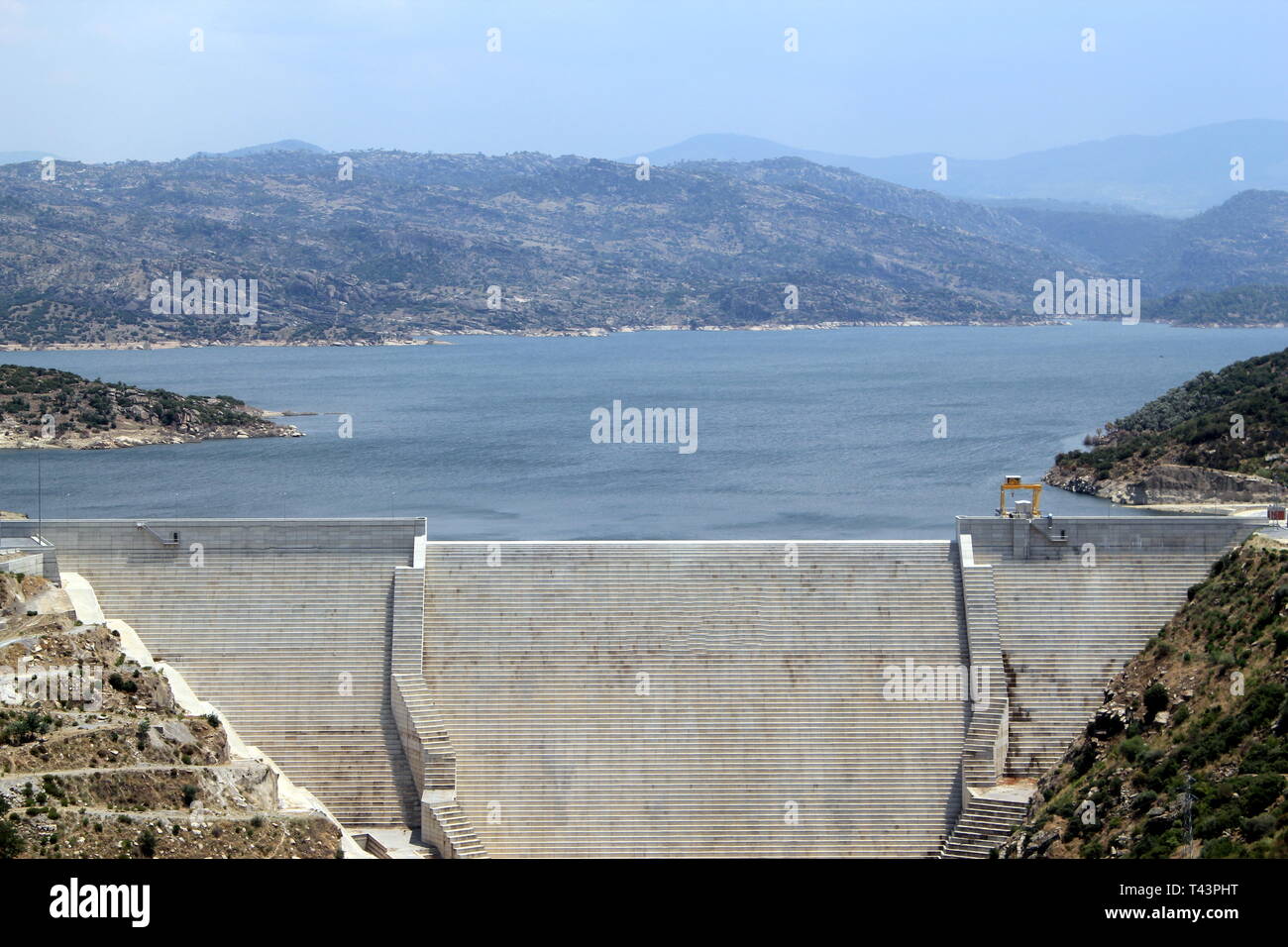 Dam, Cine Adnan Menderes Dam, Aydin Stock Photo