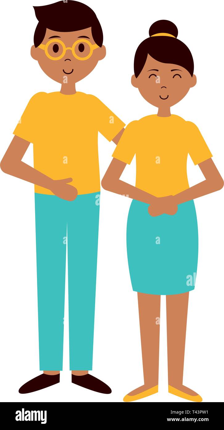 teenagers girl and boy Stock Vector Image & Art - Alamy