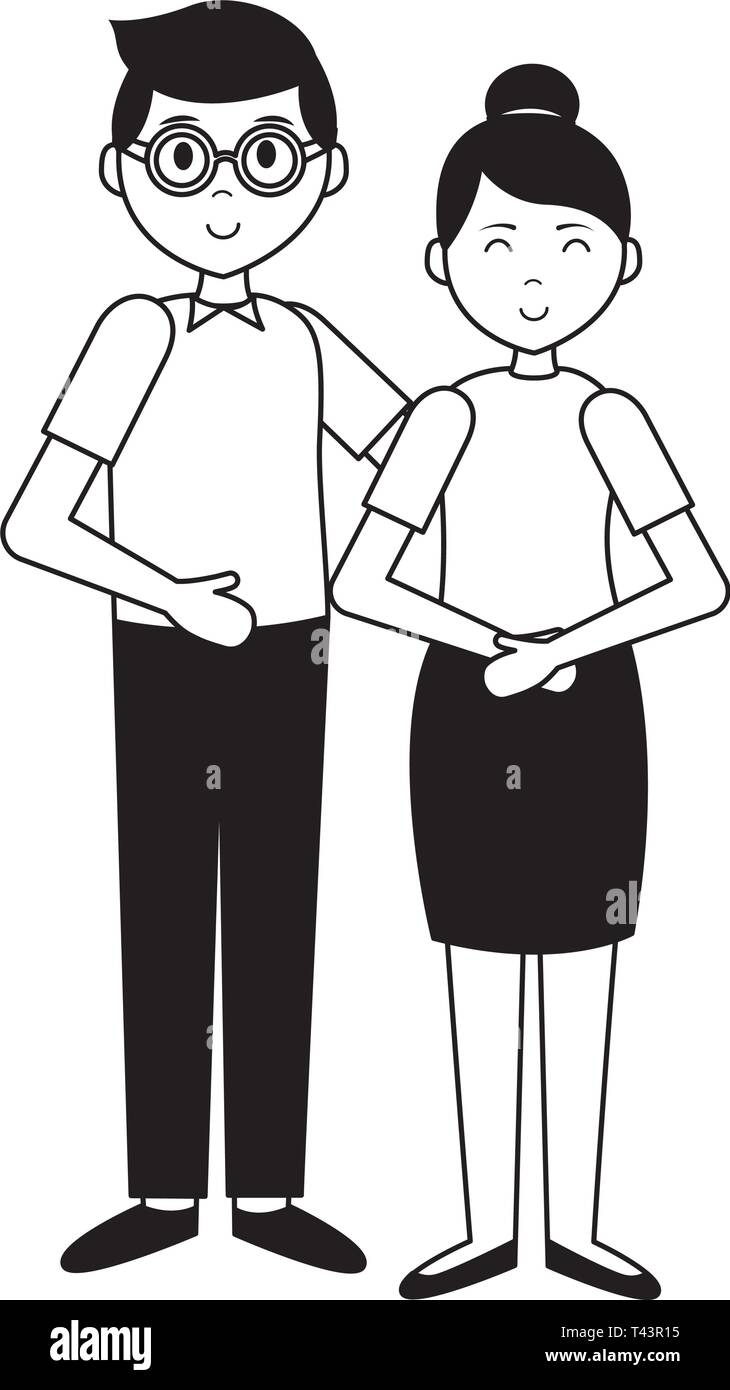 teenagers girl and boy Stock Vector Image & Art - Alamy