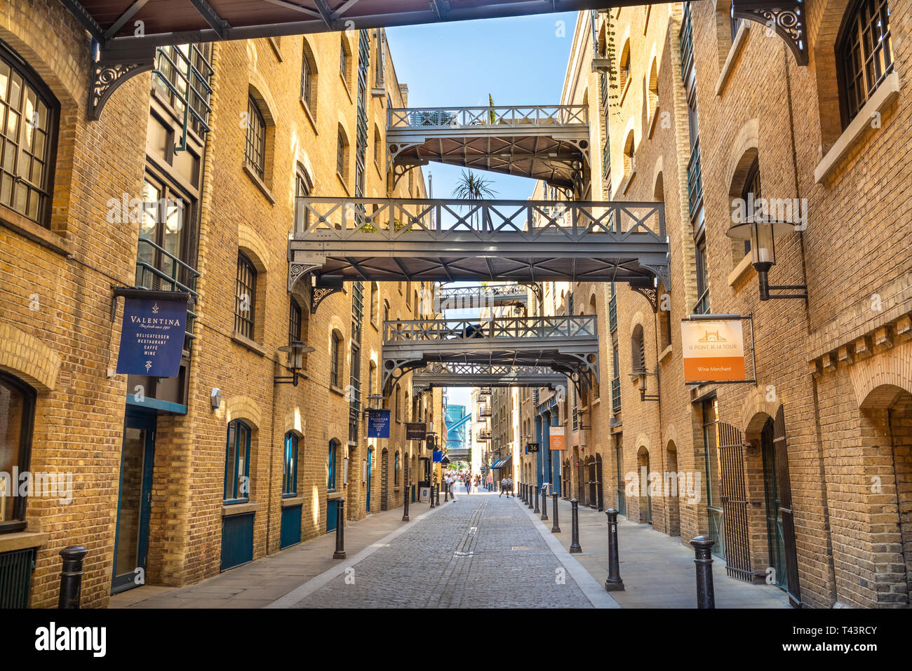 Shad Thames converted warehouse apartments, London, England, UK Stock