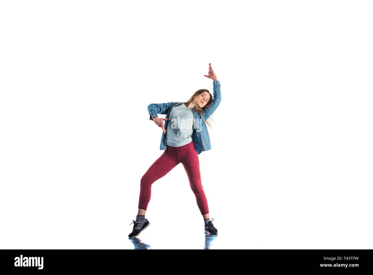 Amazing dancer is doing breakdance on a white background Stock Photo ...