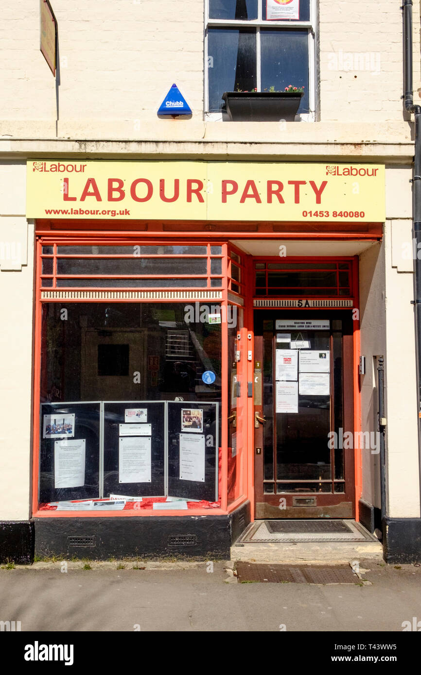 Around Stroud a Gloucestershire town on the edge of the Cotswolds. Labour Party Office Stock Photo