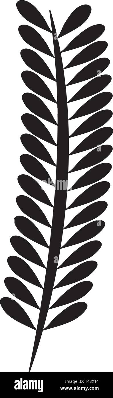 branch with leafs natural vector illustration design Stock Vector Image ...