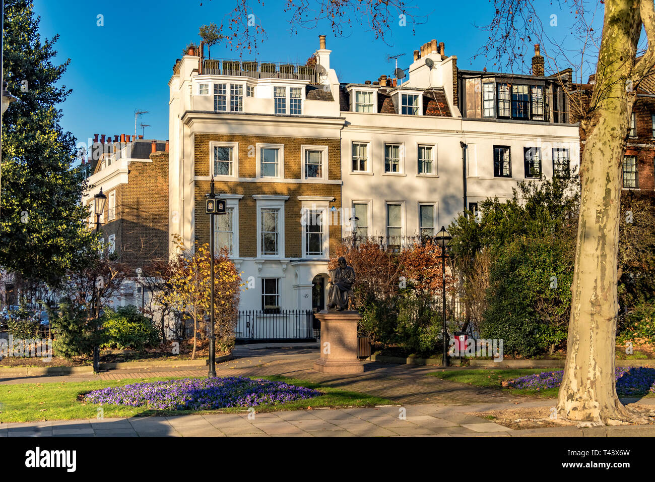 Houses on Cheyne Walk ,Chelsea, London, UK Stock Photo