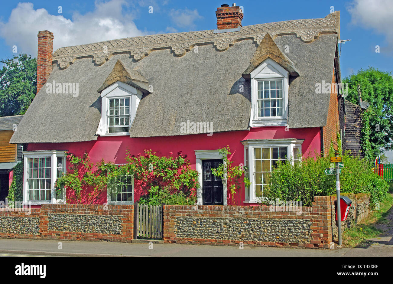 Thatch Cottage, Cavendish, Suffolk Stock Photo Alamy