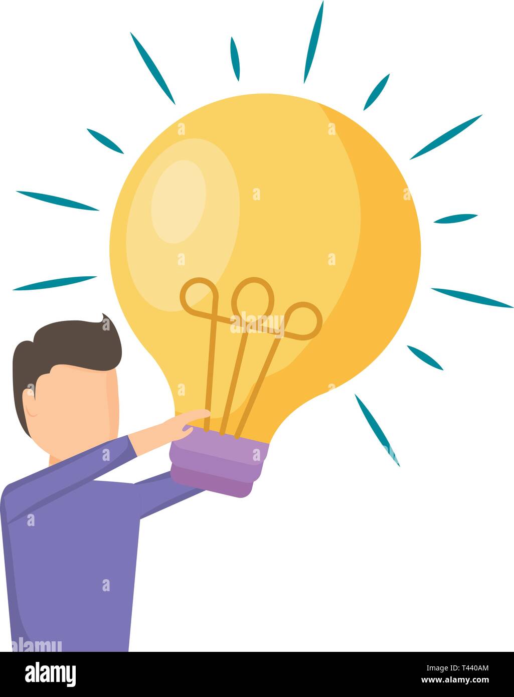 hand drawing light bulb and IDEA word design as concept Stock Photo - Alamy