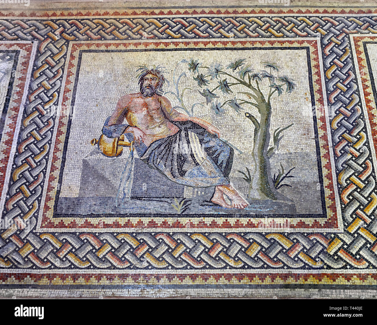 Roman mosaics - The Euphrates ( River Gods). Euphrates Villa, Ancient ...