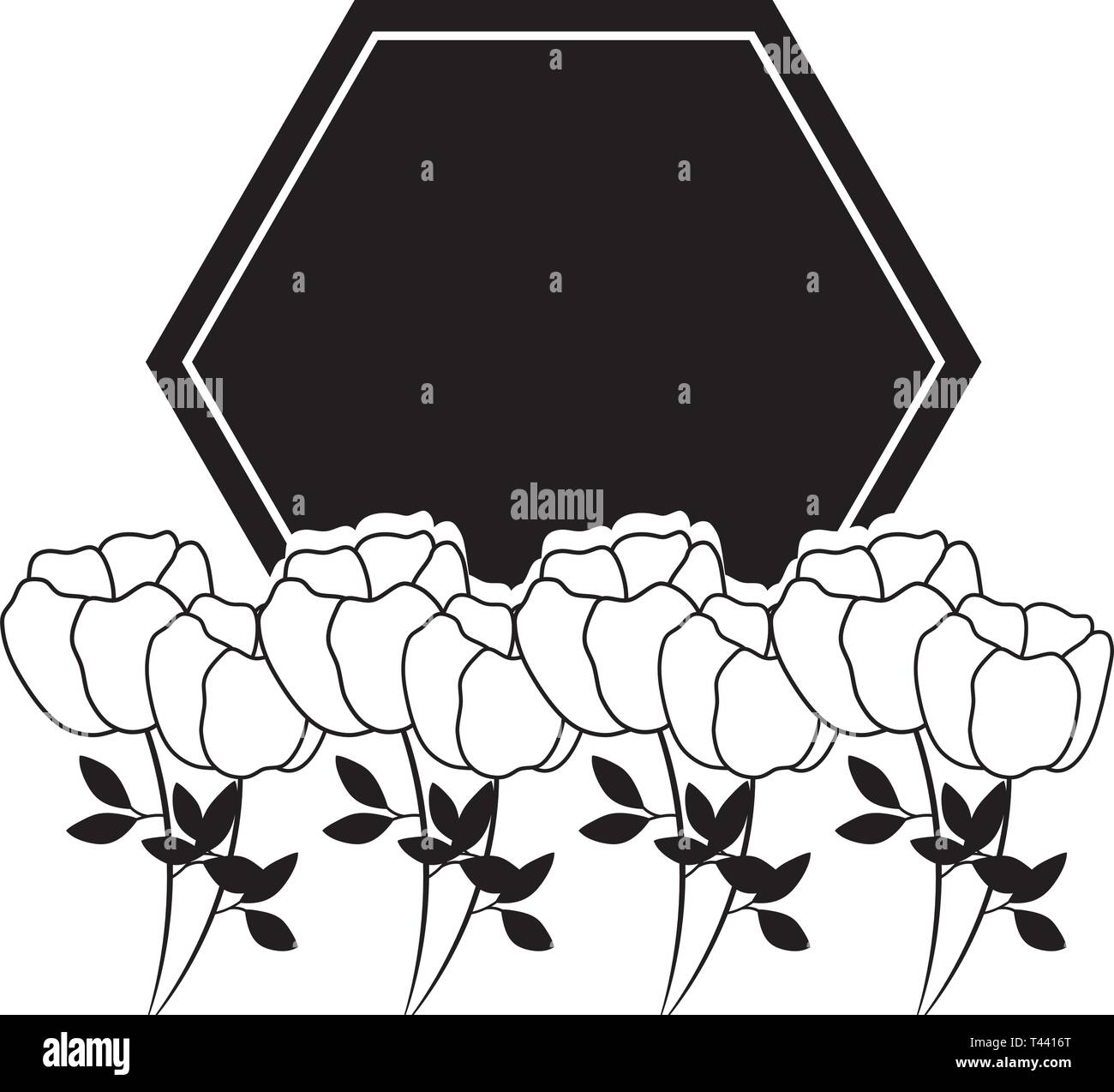beautiful flowers with branches and leafs vector illustration design ...