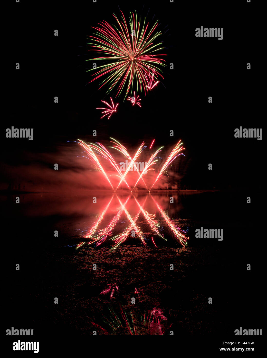 Fireworks, GlobalFest 2018 Stock Photo