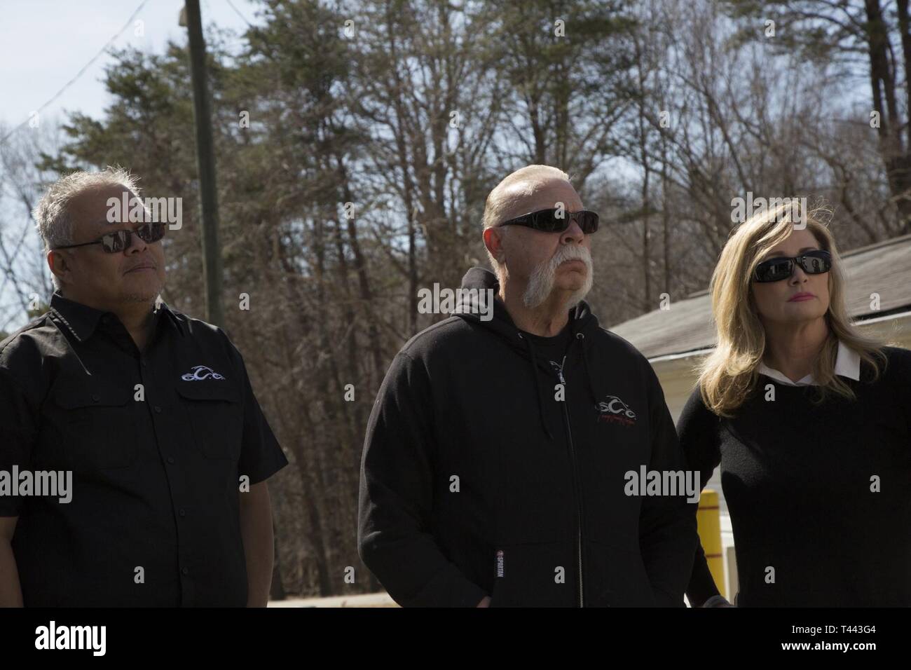 Members of Orange County Choppers, (from left to right) Santos Lopez