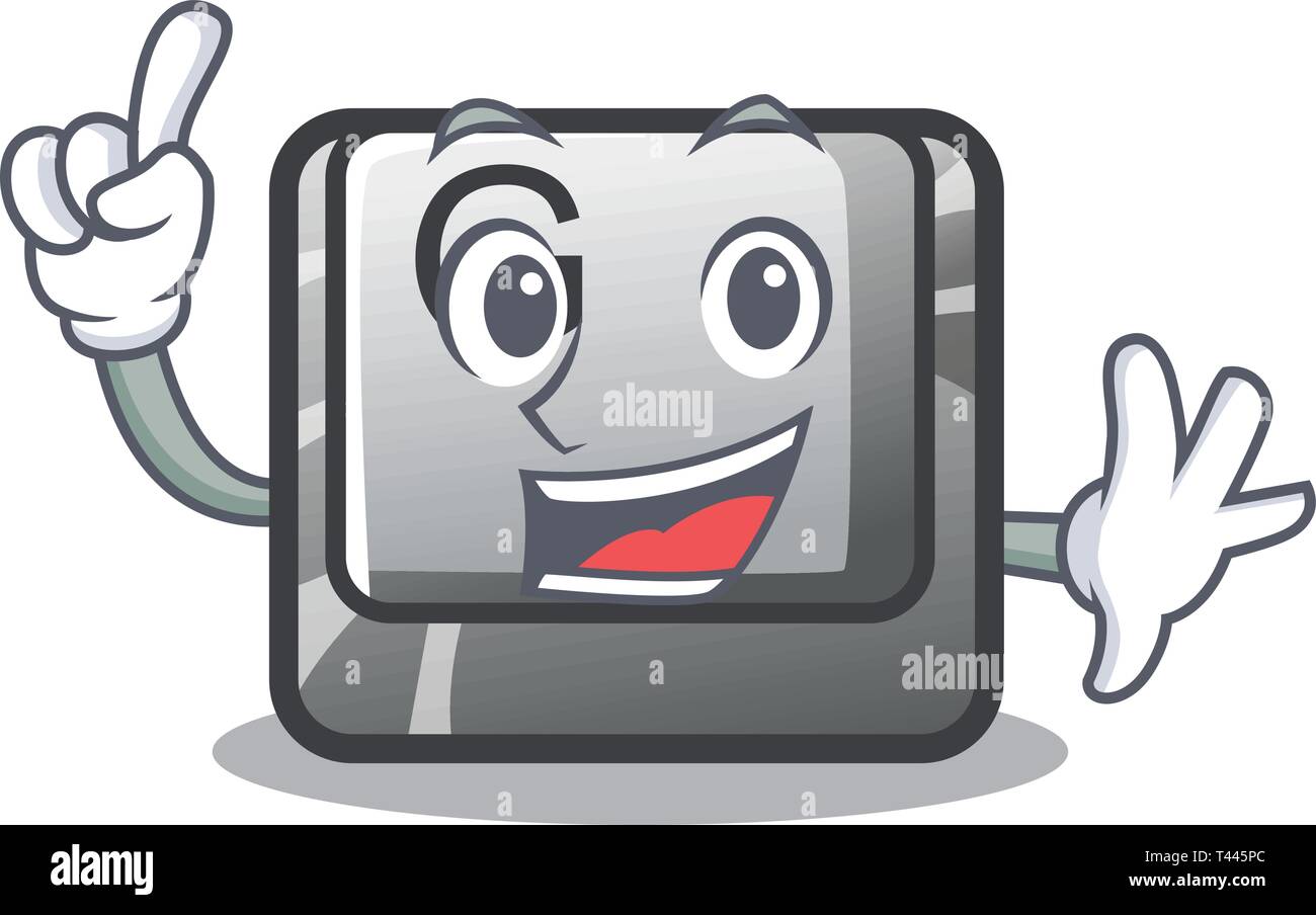 Finger button G installed on mascot computer Stock Vector Image & Art ...