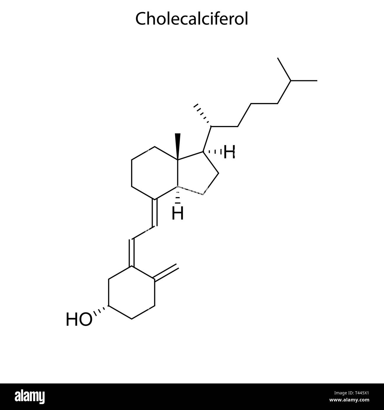 Skeletal Formula Of Cholecalciferol Vitamin D3 Chemical