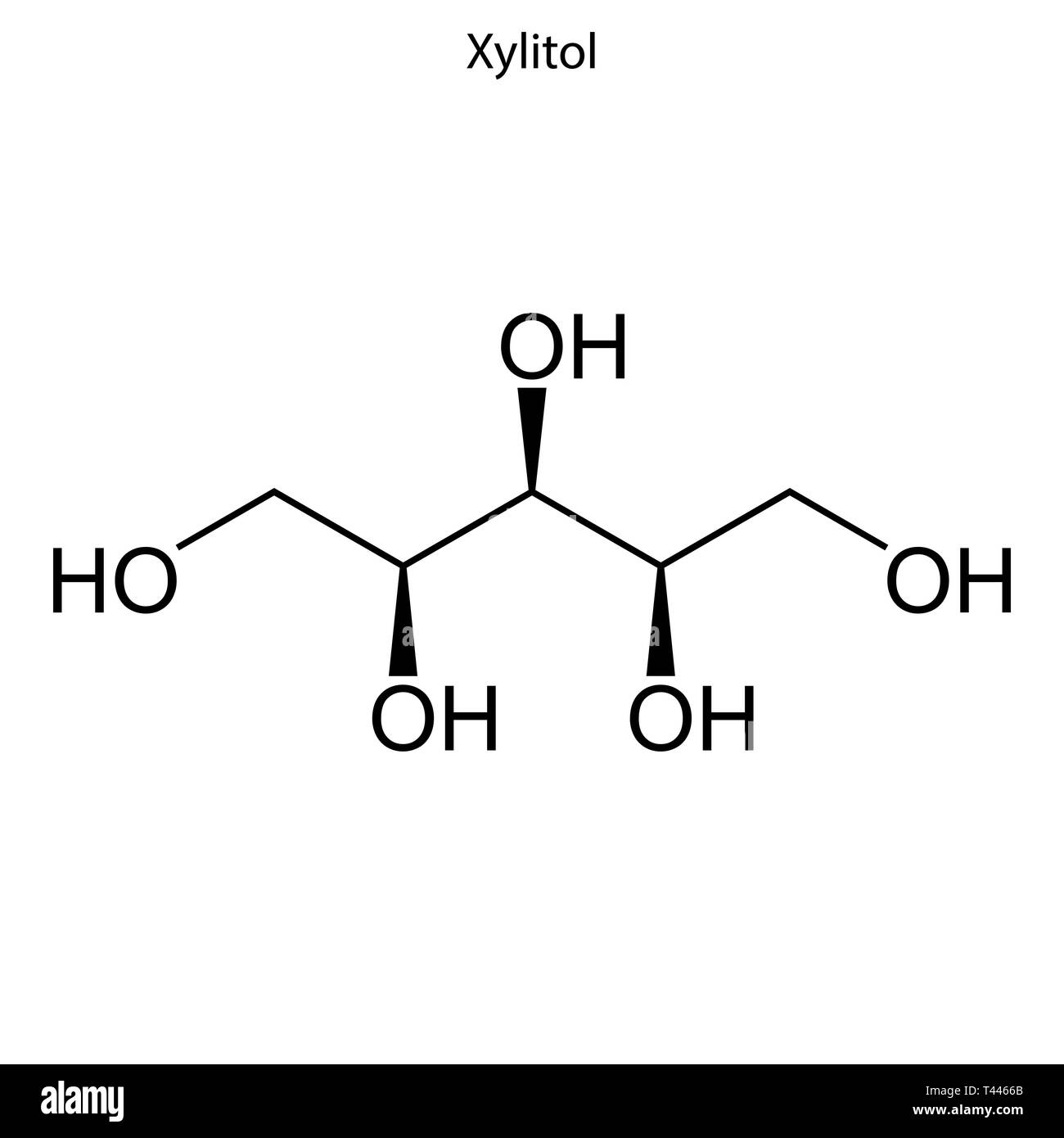 Skeletal formula of Xylitol. chemical molecule Stock Vector Image & Art