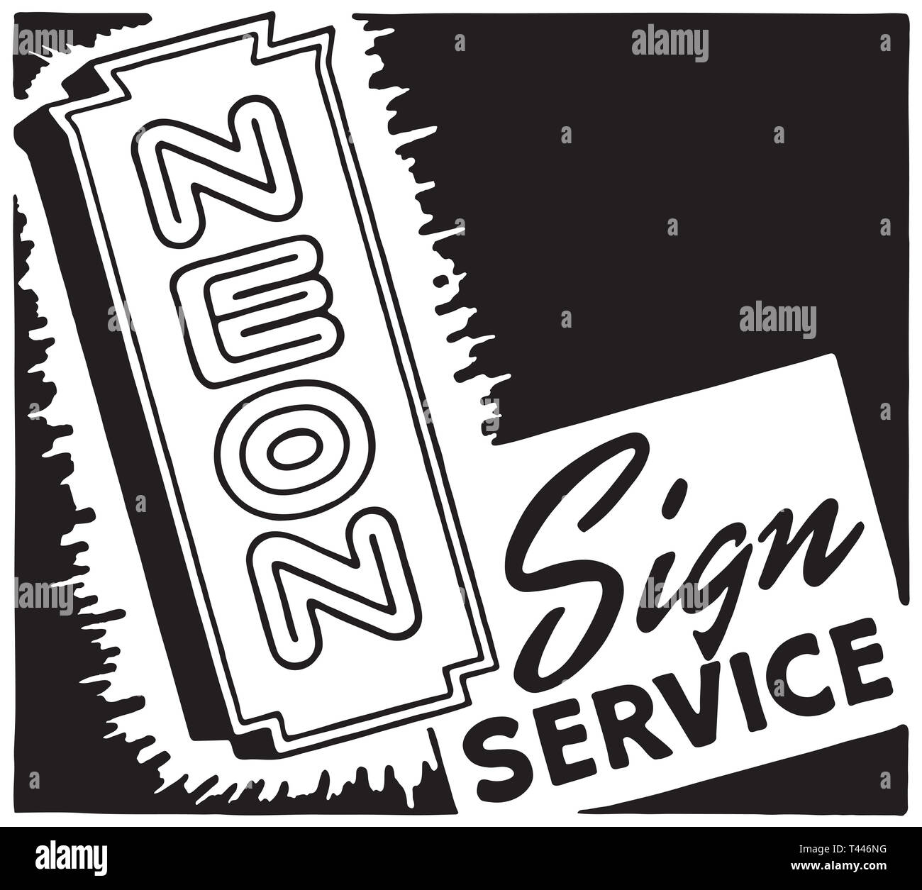 Neon Sign Service Stock Photo - Alamy