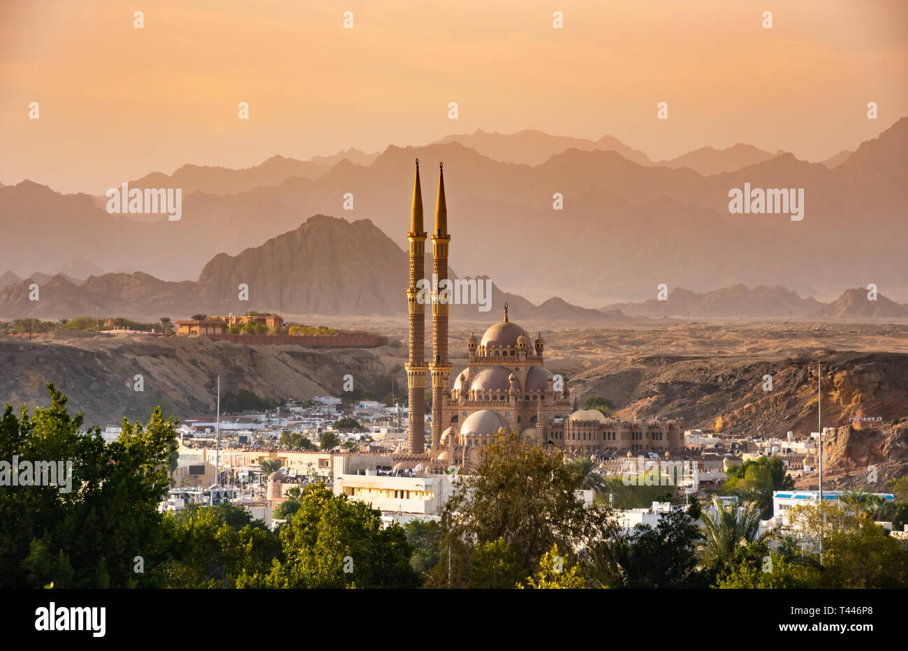 Panorama od old town , mountains of Sharm El Sheikh. Egypt. Stock Photo