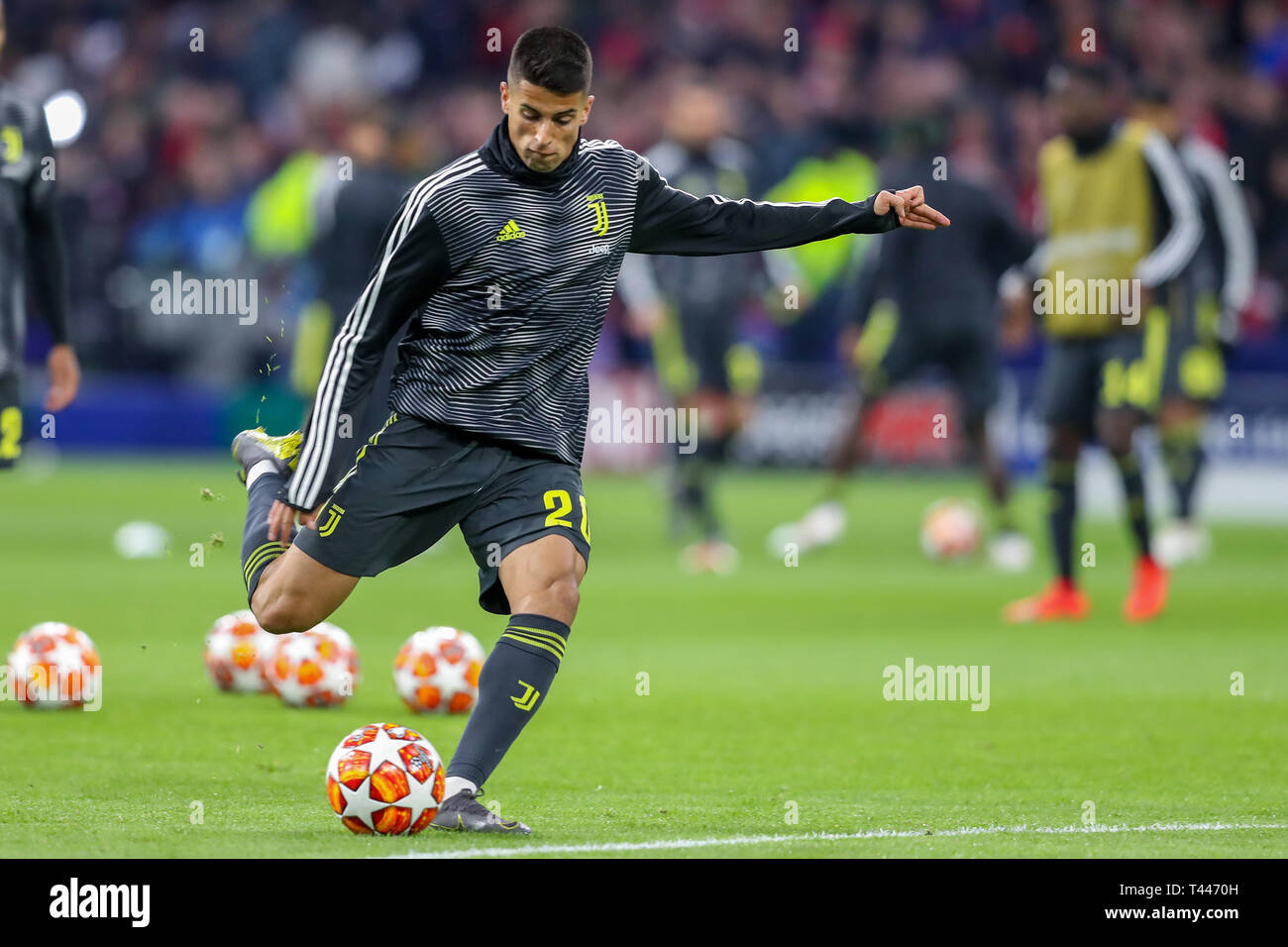 10th of april 2019 Amsterdam, The Netherlands Soccer Champions League Ajax v Juventus   Joao Cancelo of Juventus Stock Photo