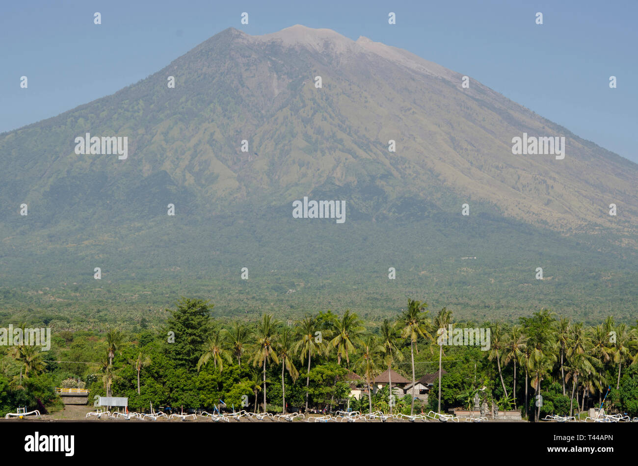 Mount Agung, Tulamben, Bali, Indonesia Stock Photo