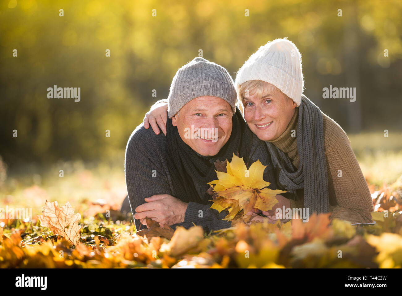 senior couple outdoors Stock Photo