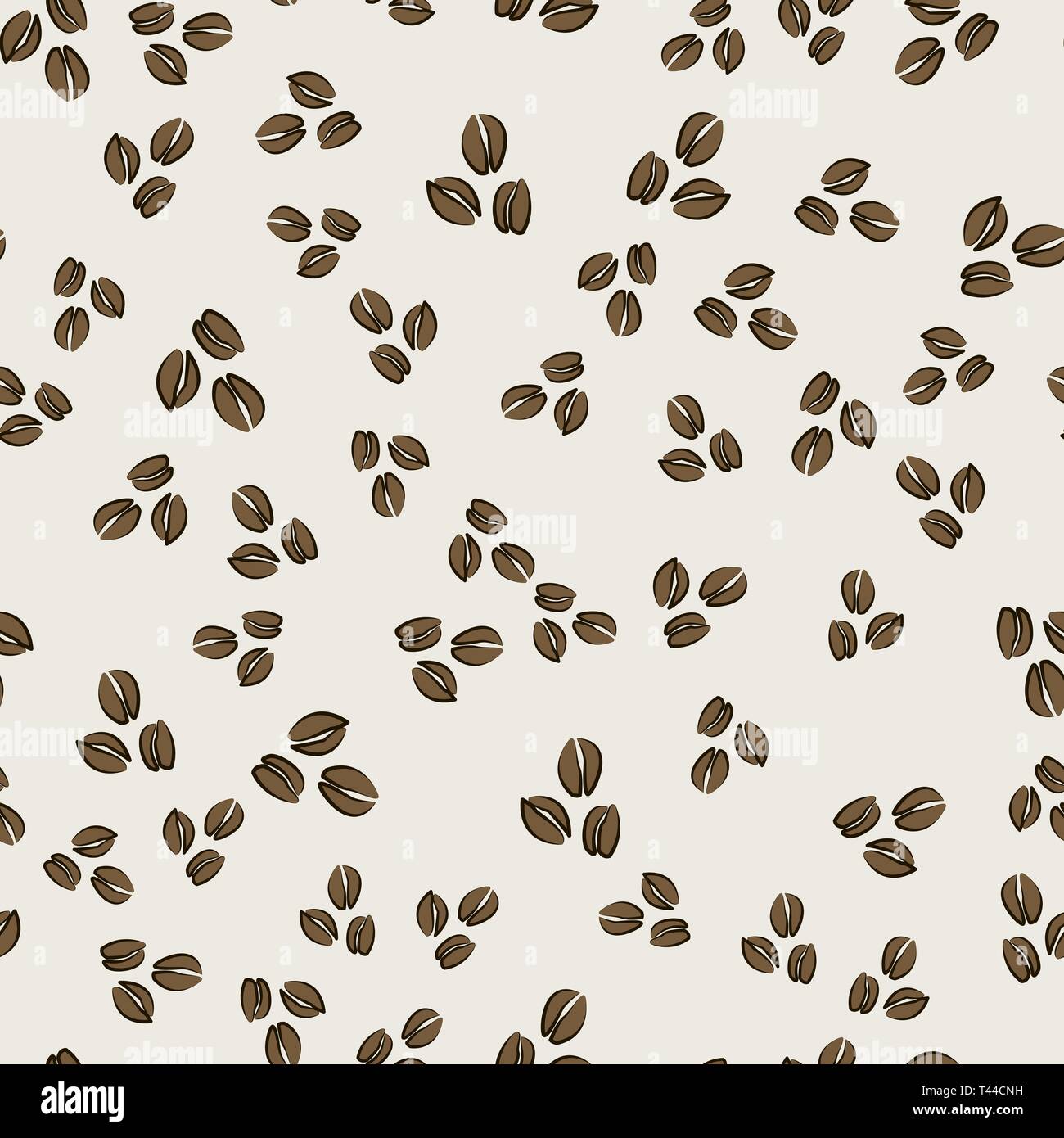 Pattern Bean Vector Hand coffee beans vector Stock Vector Images - Alamy