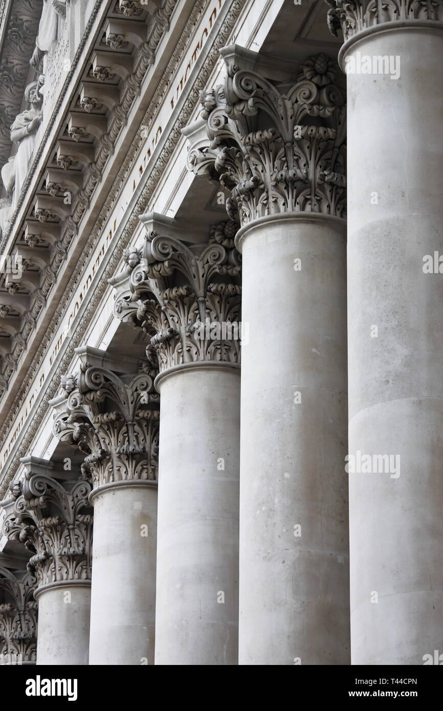 Corinthian style columns Stock Photo