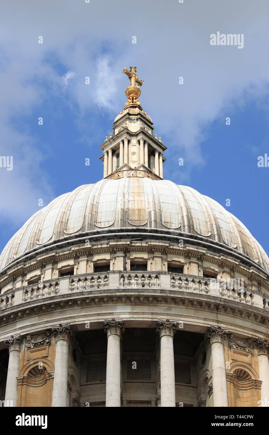 Dome of Saint Paul Cathedral in London, UK Stock Photo