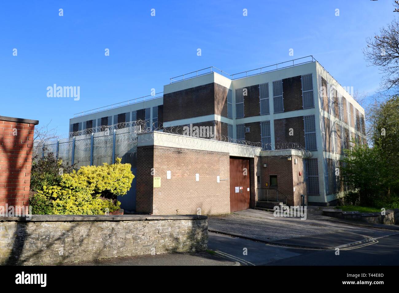 Shepton Mallet prison, main entrance on Frithfield lanelane Stock Photo