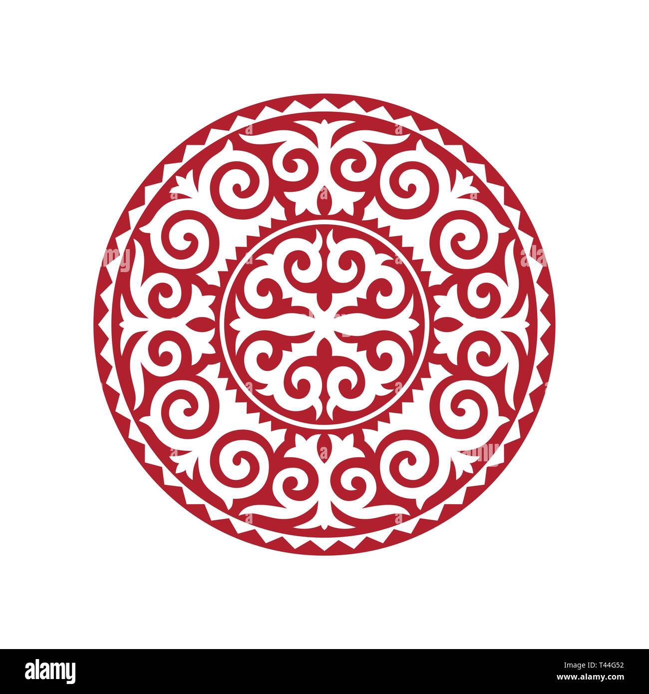 Traditional ornament of Asian nomads: Mongols, Kazakhs, Kirghiz, Bashkirs, Tatars. Stock Vector
