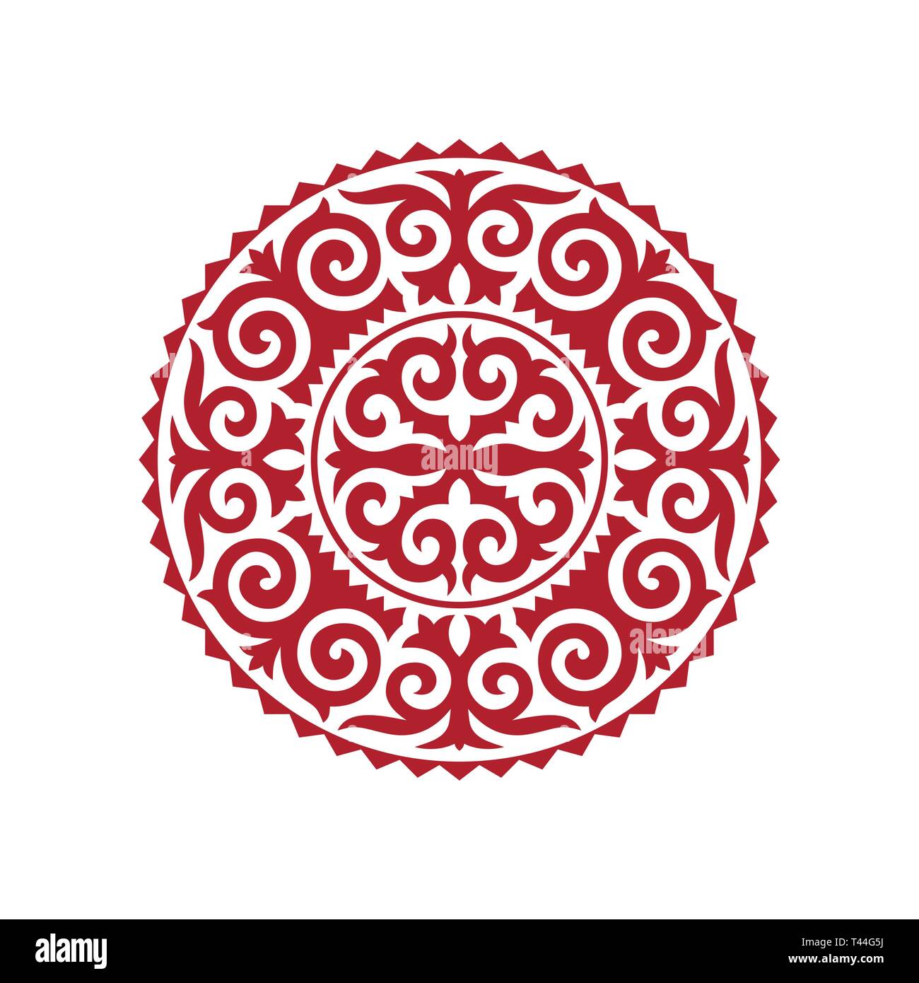 Traditional ornament of Asian nomads: Mongols, Kazakhs, Kirghiz, Bashkirs, Tatars. Stock Vector