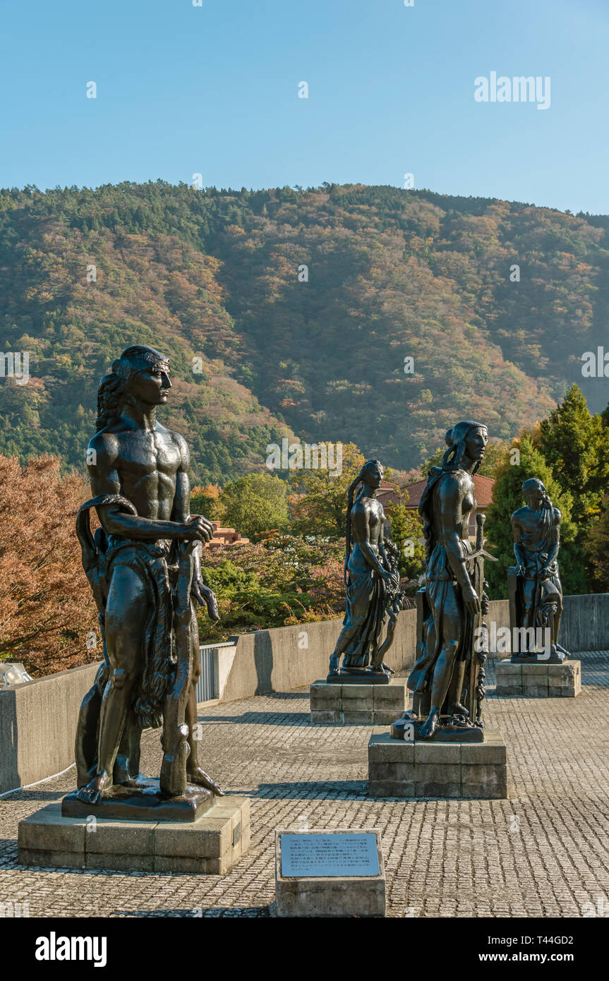 Grande statue Sculpture Group by Emile Antoine Bourdelle at Hakone Open Air Museum, Japan Stock Photo