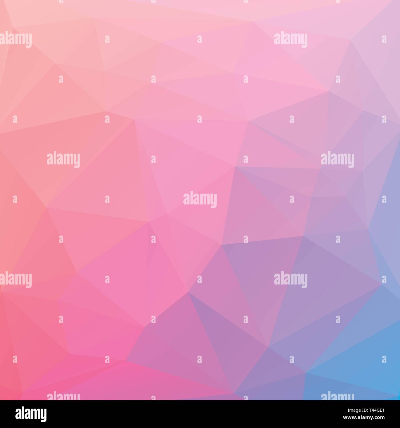 Abstract triangle background in pink-blue tones. Polygonal gradient vector texture Stock Vector