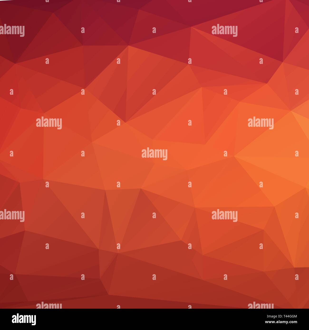 Abstract triangle background in golden red tones. Polygonal gradient vector texture Stock Vector
