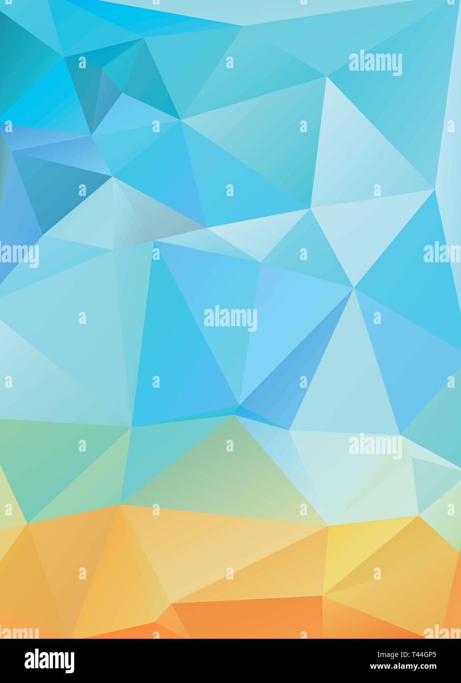 Summer vector gradient background. Polygonal background in summer colors. Stock Vector