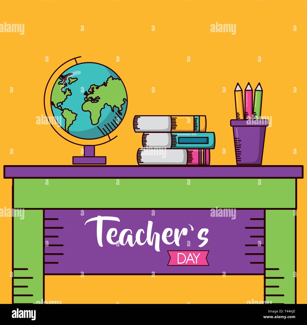 teachers-day-card-stock-vector-image-art-alamy