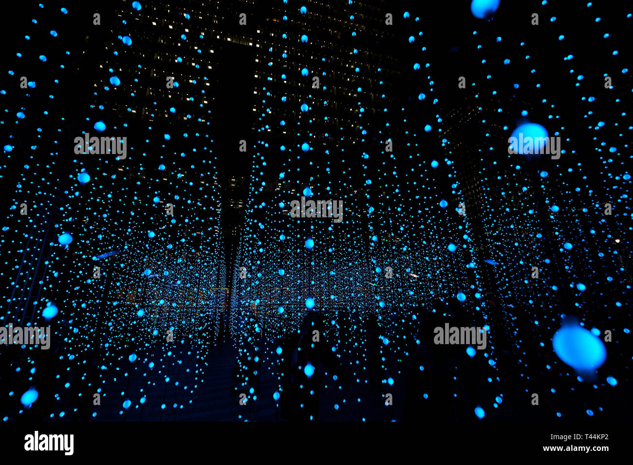 Winter Lights festival at Canary Wharf Stock Photo Alamy