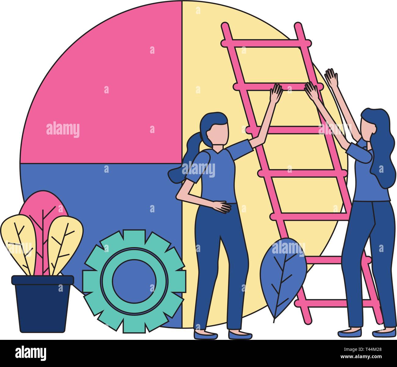 businesswomen report chart Stock Vector Image & Art - Alamy