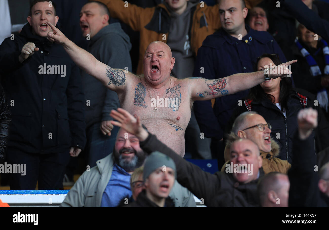 Sheffield Wednesday fan Paul "Tango" Gregory in the stands during the Sky Bet Championship match at Elland Road, Leeds. Stock Photo