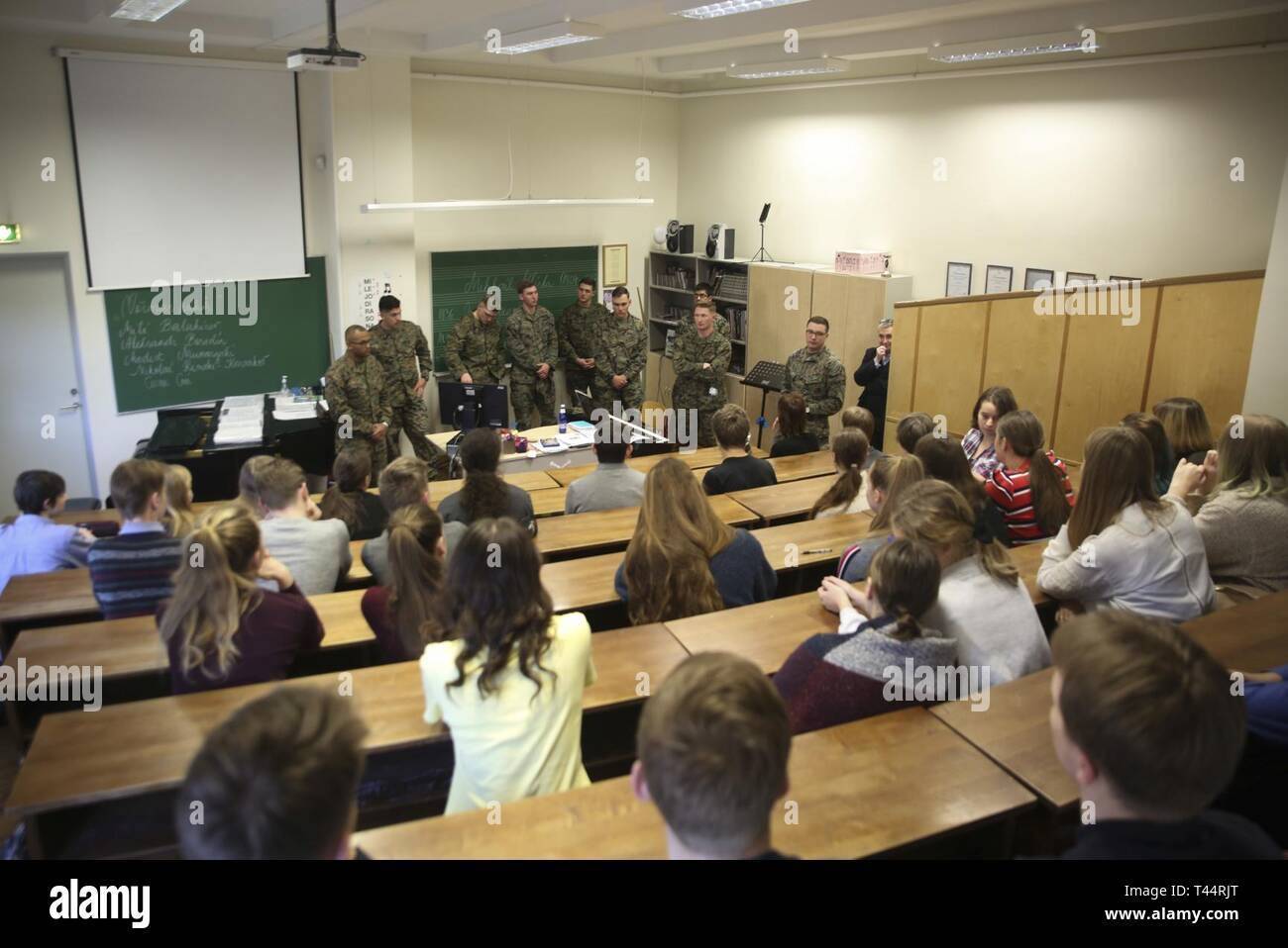 Us Marines With Fleet Anti Terrorism Security Team Europe - 