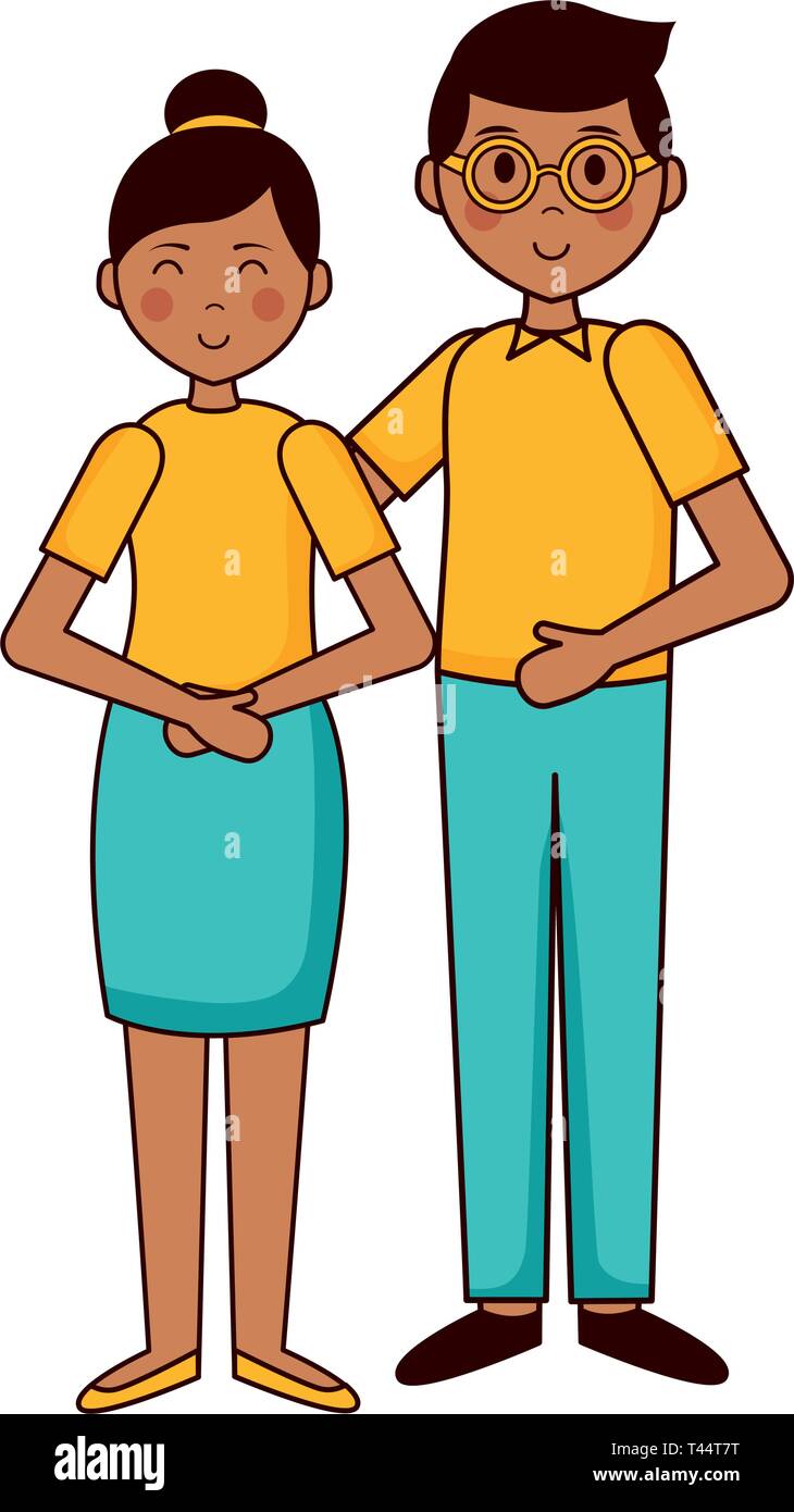 teenagers girl and boy Stock Vector Image & Art - Alamy