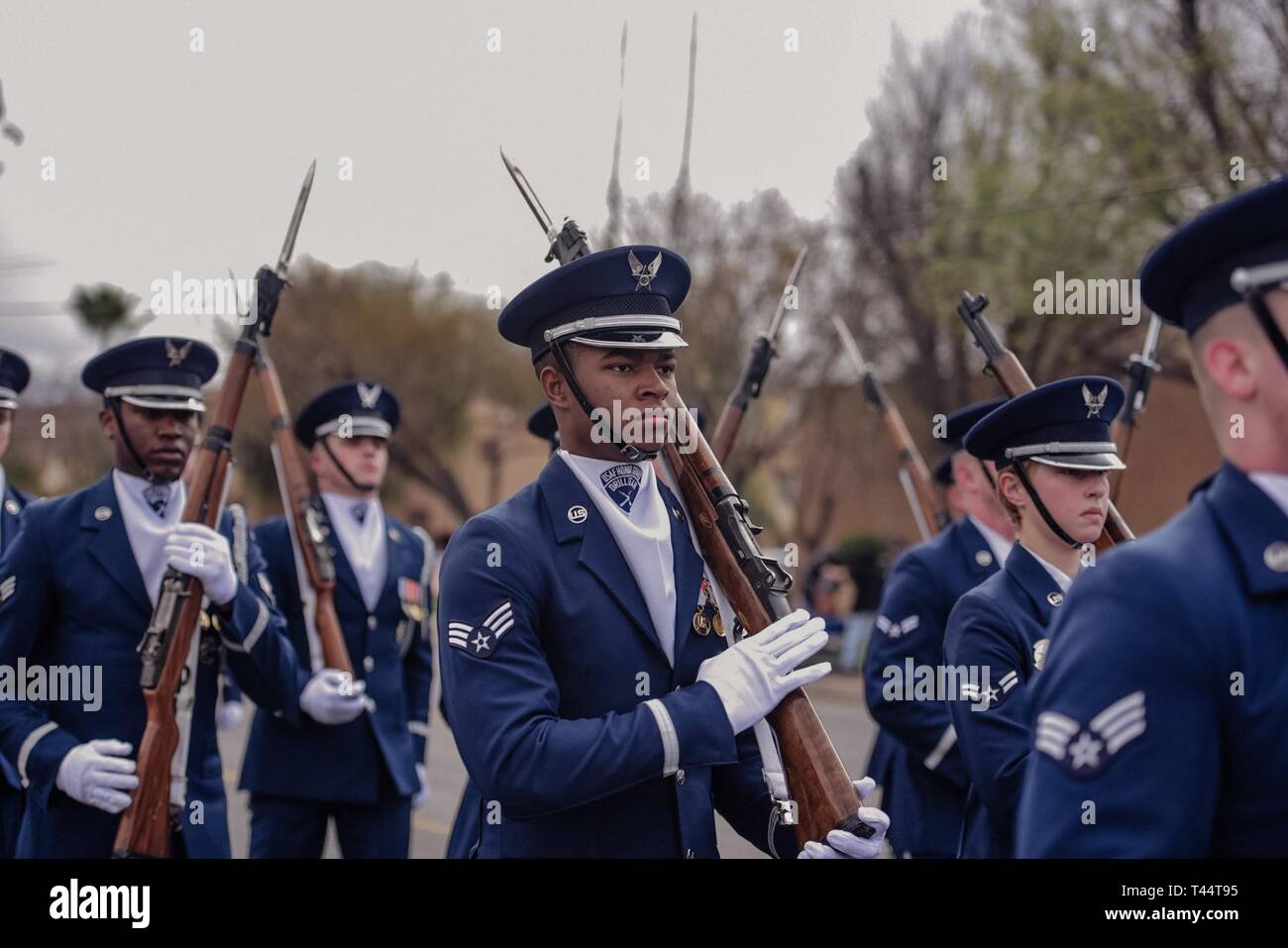 The U.S. Air Force Honor Guard drill team and color guard participated ...