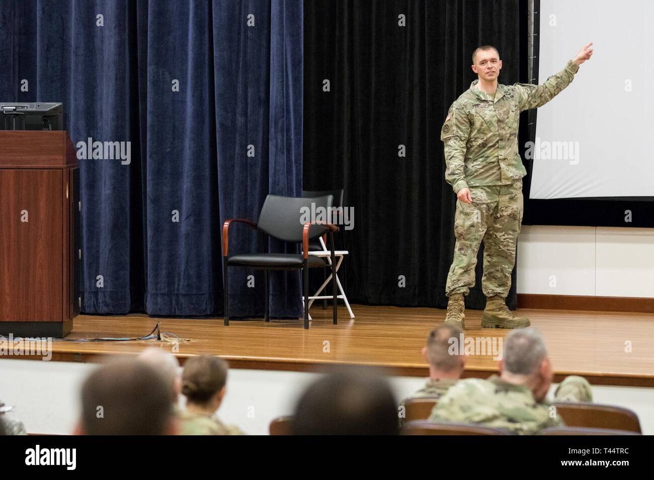 Maj. Matt Firing, instructor from The Judge Advocate General's Legal