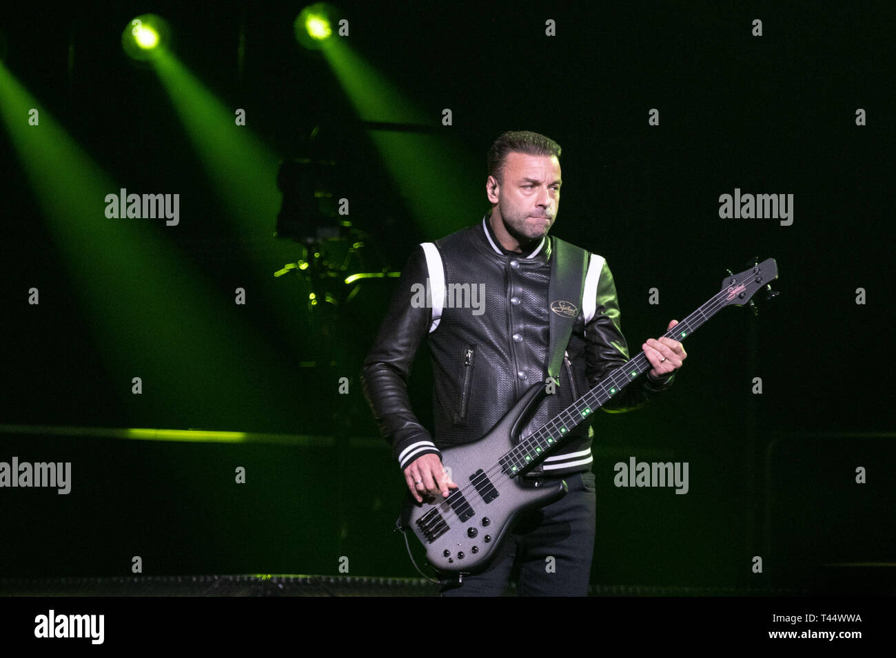 April 12 19 Chicago Illinois U S Chris Wolstenholme Of Muse During The Simulation Theory Tour At United Center In Chicago Illinois Credit Image C Daniel Deslover Zuma Wire Stock Photo Alamy