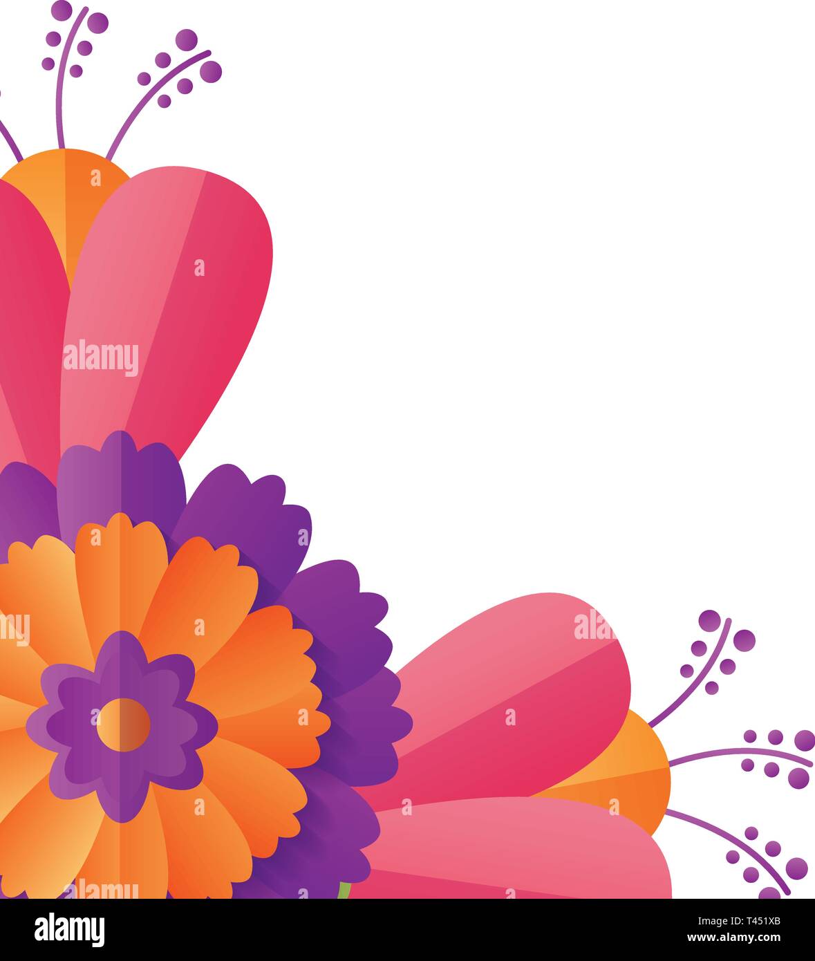 flowers leaves decoration Stock Vector Image & Art - Alamy