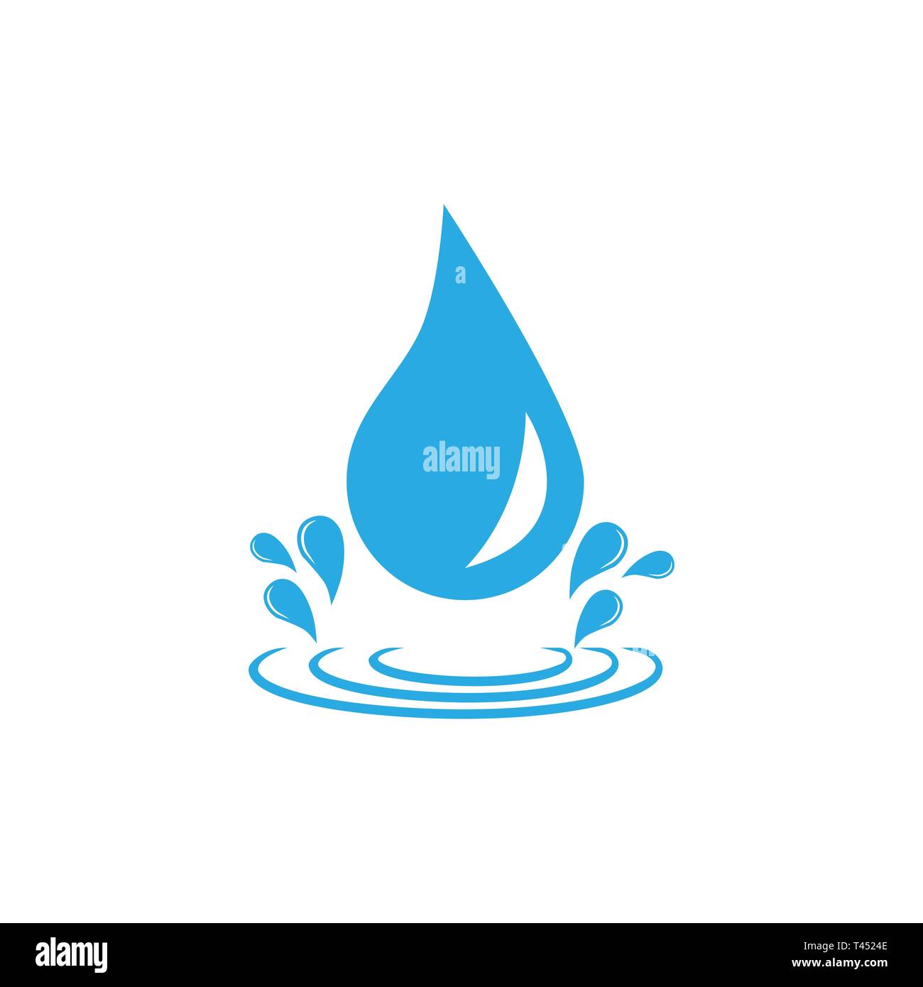 Water drop icon. Vector illustration, flat design. Stock Vector