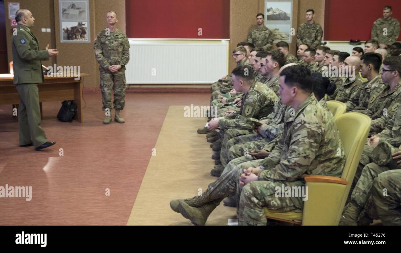 Poland Rotation Fort Riley Świętoszów, Poland (Feb. 26, 2019) - Soldiers from the 1st Squadron ...
