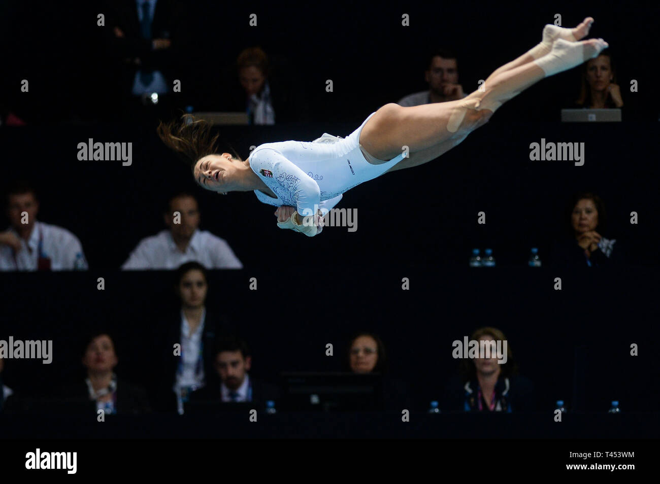 Sara Peter from Hungary seen in action during the Apparatus Finals of 8th  European Championships in Artistic Gymnastics (Day 4). (Photo by Mateusz  Slodkowski / SOPA Images/Sipa USA Stock Photo - Alamy