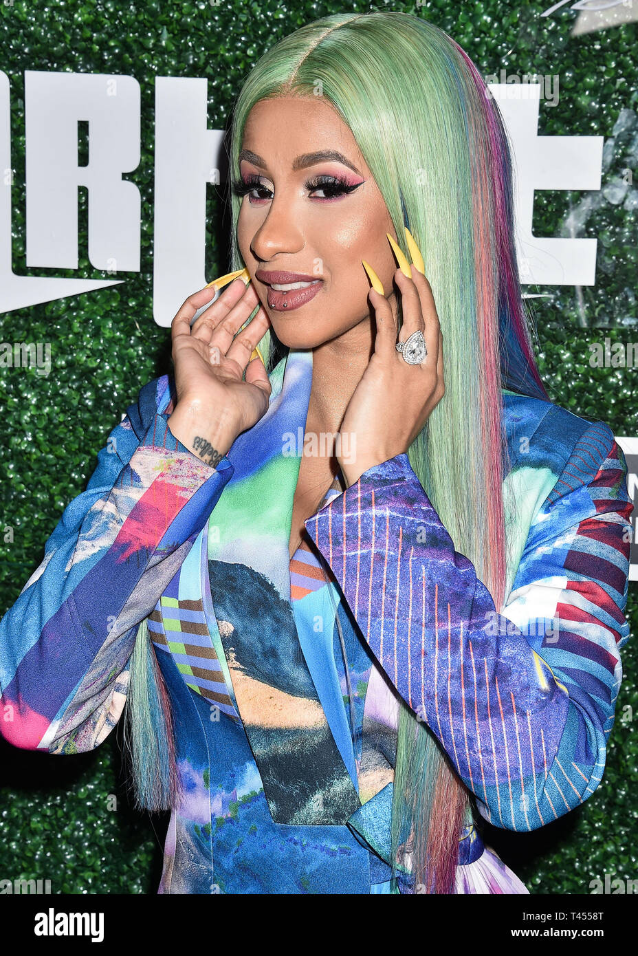 WEST HOLLYWOOD, LOS ANGELES, CALIFORNIA, USA - APRIL 12: Rapper Cardi B ...