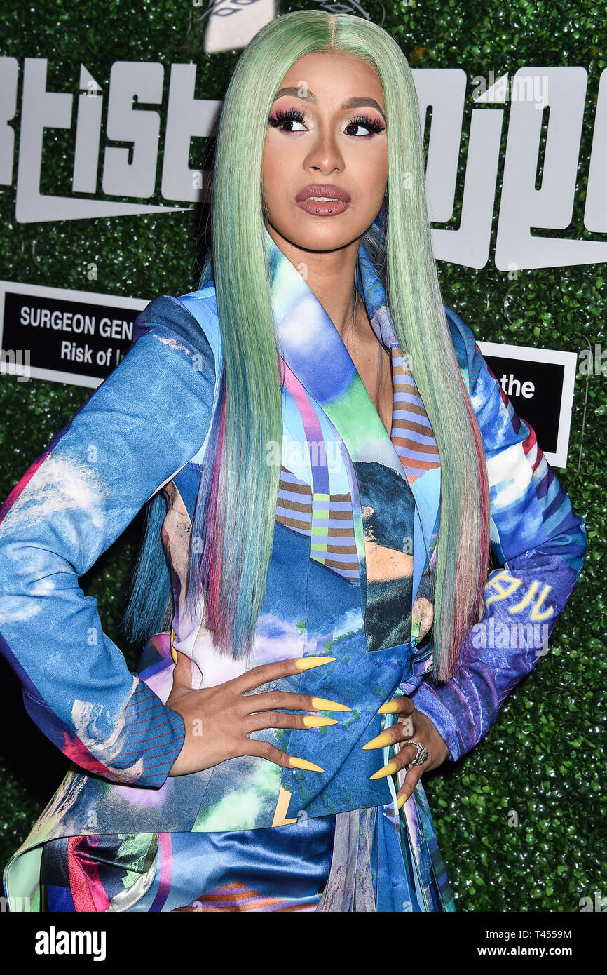 WEST HOLLYWOOD, LOS ANGELES, CALIFORNIA, USA - APRIL 12: Rapper Cardi B ...