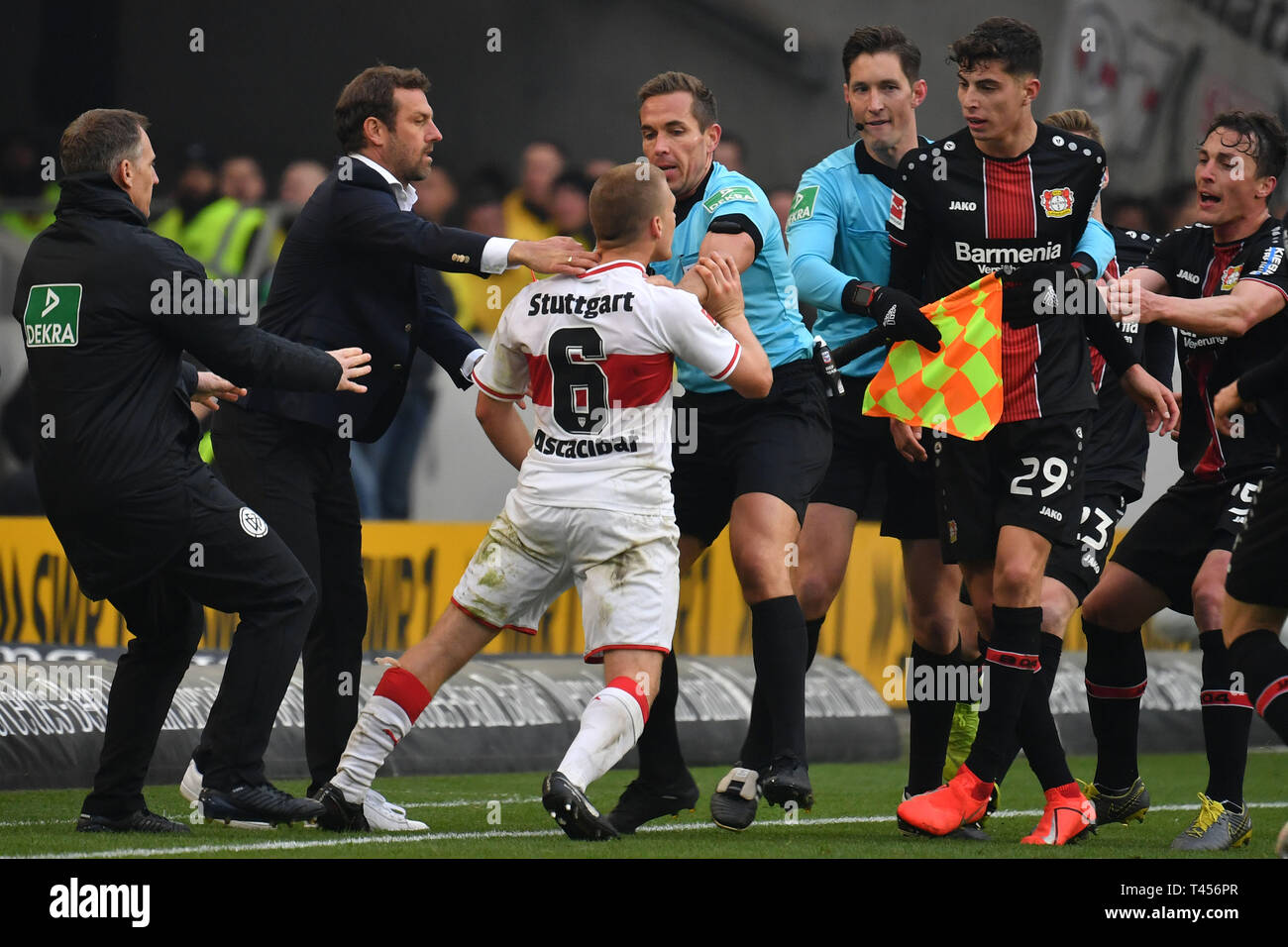 Referee Fall Referee red card dispute hi-res stock photography and images - Alamy