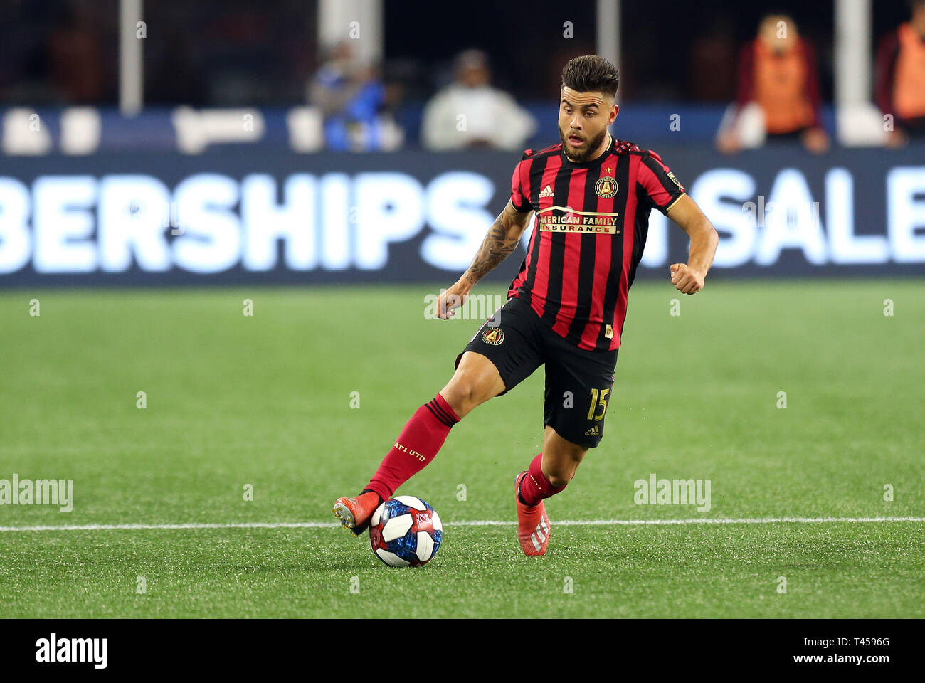 Gillette Stadium 13th Apr 19 Ma Usa Atlanta United Forward Hector Villalba 15 In Action During Gillette Stadium 13th Apr 19 Ma Usa Atlanta United Forward Hector Villalba 15 In Action During